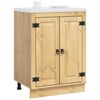 vidaXL Schrank mit Regal Honig 60 x 46 x 81,5 cm Massives Kiefernholz