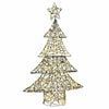 vidaXL Weihnachtsbaum Warmwei&szlig; 120 cm Rattan 120 LEDs
