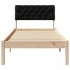 vidaXL Bettgestell Braun und Schwarz 75 x 190 cm Massivholz Kiefer