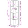vidaXL Eckregale Schwarz Eichen-Optik 33 x 33 x 132 cm Holzwerkstoff