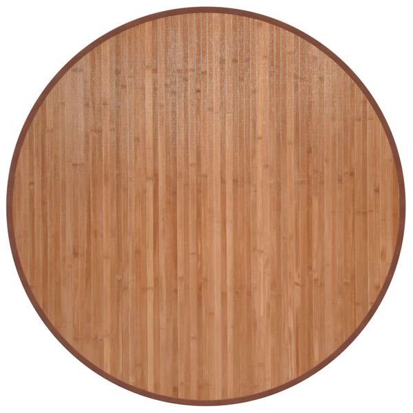 vidaXL Teppich Rund Natur 100 cm Bambus