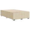 vidaXL Bettgestell ohne Matratze Creme 120x200 cm Stoff
