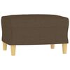 vidaXL Sessel mit Hocker Braun 60 cm Stoff