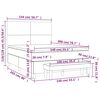 vidaXL Boxspringbett mit Matratze Schwarz 140x200 cm Kunstleder