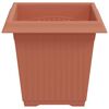 vidaXL Quadratischer Blumentopf 6 pcs Ziegelrot 16 x 16 x 14 cm