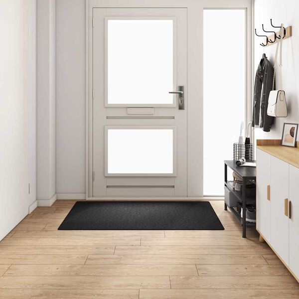 vidaXL Teppichl&auml;ufer Anthrazit 100 x 150 cm 100% Polypropylen