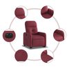 vidaXL Relaxsessel mit Aufstehhilfe Elektrisch Weinrot Stoff