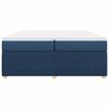 vidaXL Boxspringbett mit Matratze Blau 200x200 cm Stoff
