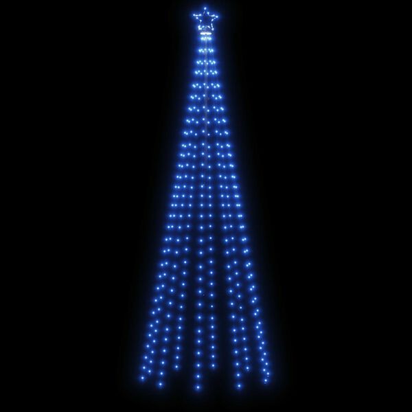 vidaXL LED-Weihnachtsbaum Kegelform Blau 310 LEDs 100x300 cm