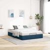 vidaXL Ottoman-Bett ohne Matratze Dunkelblau 140x200 cm Samt