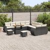 vidaXL Gartensofa-set 13 pcs Schwarz Poly-Rattan