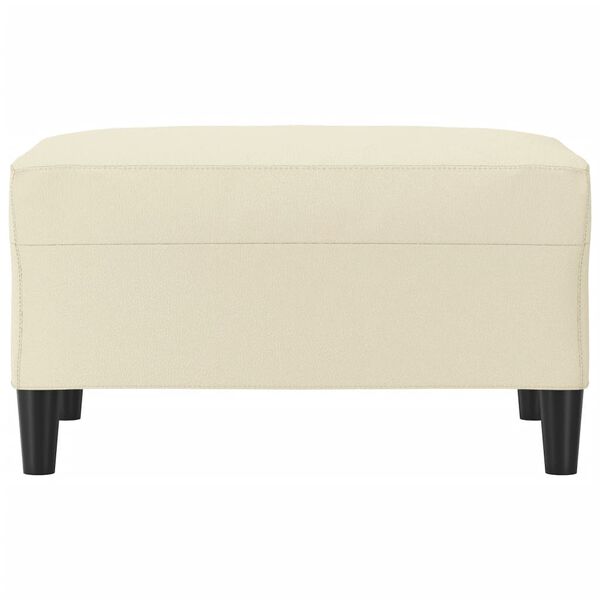 vidaXL Fußhocker Creme 70x55x41 cm Kunstleder