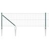 vidaXL Zaun mit Pfosten Gr&uuml;n 0,6 x 50 m Stahl und PVC