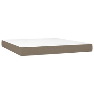 vidaXL Taschenfederkernmatratze Mittel Taupe 180x200x20 cm Stoff