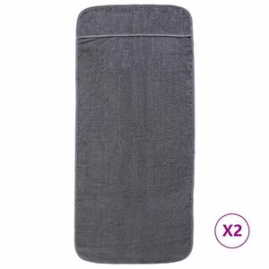 vidaXL Strandt&uuml;cher 2 Stk. Anthrazit 60x135 cm Stoff 400 GSM