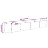 vidaXL Hochbeet Verzinkter Stahl 260x40x36 cm Grau