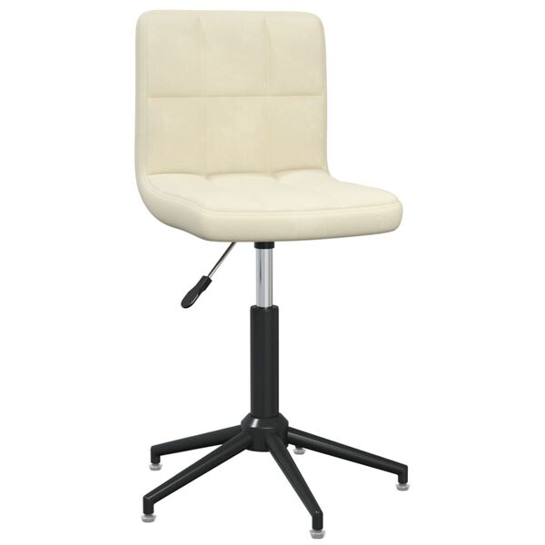 vidaXL Esszimmerst&uuml;hle 4 Stk. Drehbar Creme Samt
