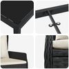 vidaXL Garten Essgruppe 7 pcs Schwarz Poly-Rattan