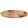vidaXL Tischplatte &Oslash; 60x2,5 cm Rund Raues Massives Mangoholz