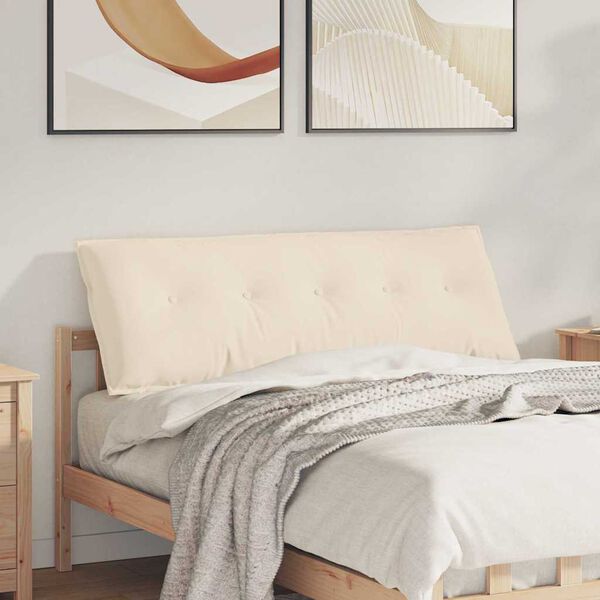 vidaXL R&uuml;ckenkissen Beige 140 x 50 cm Mikrofaserstoff