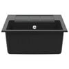 vidaXL Waschbecken Schwarz 620 x 500 mm 80% Quarz und 20% Harz