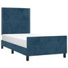 vidaXL Bettgestell ohne Matratze Dunkelblau 100x200 cm Samt