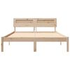 vidaXL Bettrahmen mit Kopfteil Braun 135 x 190 cm Massives Kiefernholz