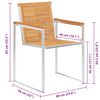 vidaXL Gartenst&uuml;hle 6 Stk. mit Kissen Massivholz Teak