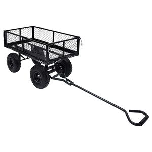 vidaXL Gartenwagen Schwarz 250 kg