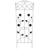 vidaXL Gartenzaun 3 pcs Schwarz 110,5 x 42,5 cm Stahl