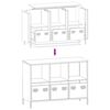 vidaXL Sideboard Anthrazit 101,5x39x73,5 cm Kaltgewalzter Stahl