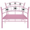 vidaXL Einzelbett mit Fußball-Design Rosa Metall 90x200 cm