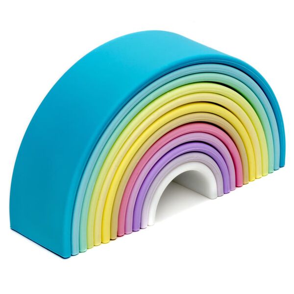 d&euml;na Silikon-Spielzeug-Set Regenbogen Pastel 12 Stk.