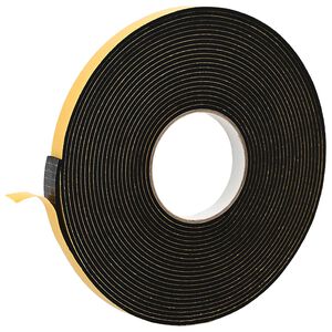 vidaXL Selbstklebendes Schaumstoffband Schwarz 15 mm x 10 m CR-Schaum