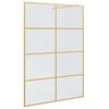 vidaXL Walk-in Duschwand Gold 140 x 195 cm Geh&auml;rtetes Glas