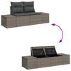 vidaXL Garten-Sofa-Set 7 pcs Grau Poly-Rattan