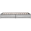 vidaXL Bettgestell Grau Sonoma 90x200 cm Holzwerkstoff und Metall
