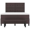 vidaXL Boxspringbett mit Matratze Dunkelbraun 140 x 200 cm Stoff