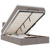 vidaXL Ottoman-Bett mit Matratze & LEDs Taupe 120x200 cm Stoff