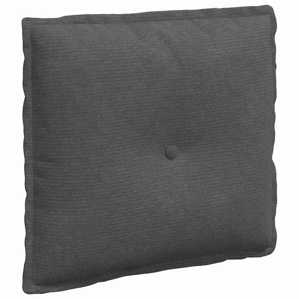vidaXL R&uuml;ckenkissen Dunkelgrau 50 x 45 cm Cordstoff