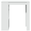 vidaXL Bartisch mit Regal Wei&szlig; 102x50x103,5 cm Holzwerkstoff