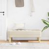 vidaXL Bank mit Kissen Leinen 113 x 57 x 39 cm Stoff