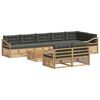 vidaXL Outdoor-Sofagarnitur 9 stk. Wei&szlig; und Anthrazit