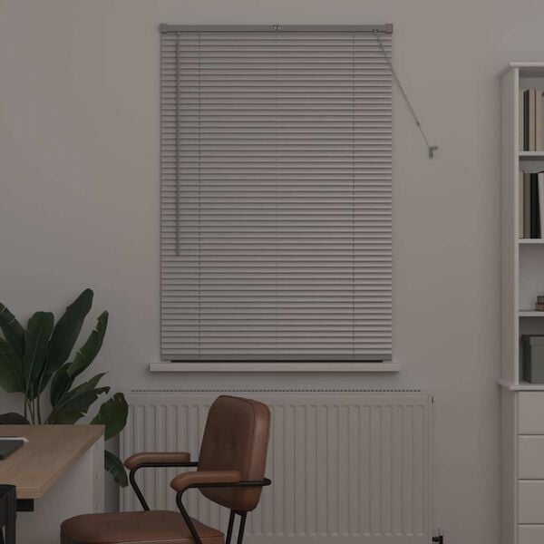 vidaXL Balkenjalousien Silber 130 x 95 cm Aluminium