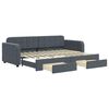vidaXL Tagesbett Ausziehbar mit Schubladen Dunkelgrau 80x200 cm Samt