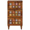 vidaXL Sideboard mit Speicher Walnuss 40 x 33 x 75 cm Massivholz Mango