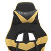 vidaXL Gaming-Stuhl mit Fu&szlig;st&uuml;tze Drehbar Schwarz & Golden Kunstleder