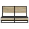 vidaXL Metallbett ohne Matratze Sonoma-Eiche 150x200 cm