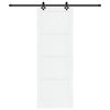 vidaXL Schiebet&uuml;r ORKDAL Wei&szlig; 83 x 232 cm Massives Kiefernholz