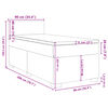 vidaXL Boxspringbett mit Matratze Hellgrau 90x200 cm Samt